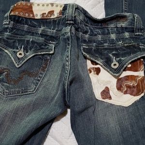 Miss Me cowhide pocket